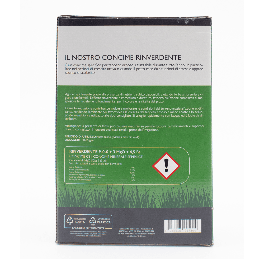 Concime Rinverdente 2kg - Prato verde intenso in poco tempo Agricolashop