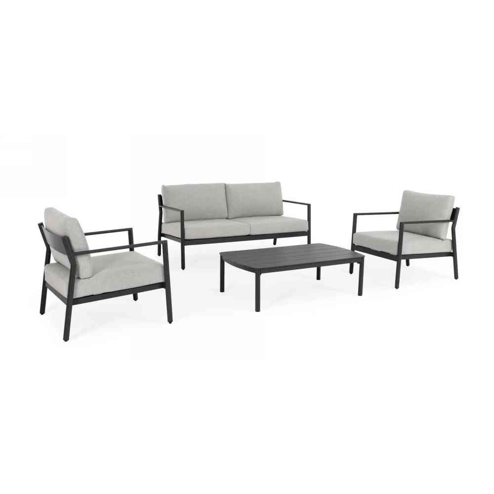 Salotto Sirius Antracite 4 Pezzi Design Moderno per Esterni