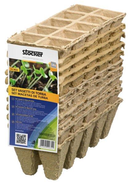 Vasetto quadrato di fibra di torba pz. 5x2