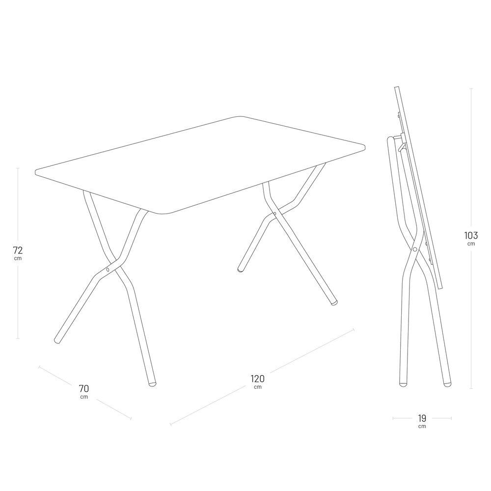 Set tavolo e 4 sedie Balcony moss Lafuma