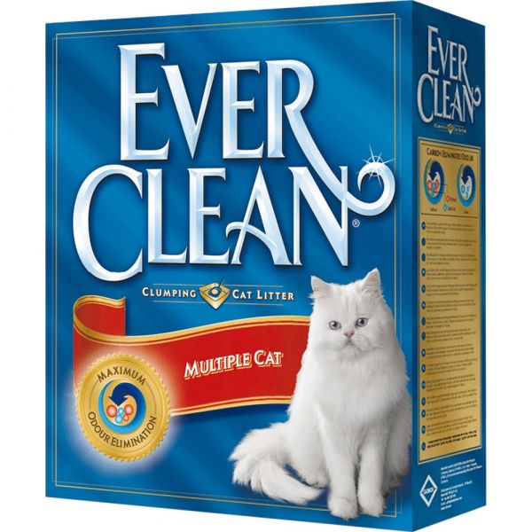 Lettiera igienica ever clean per ambienti con piu' gatti kg. 6