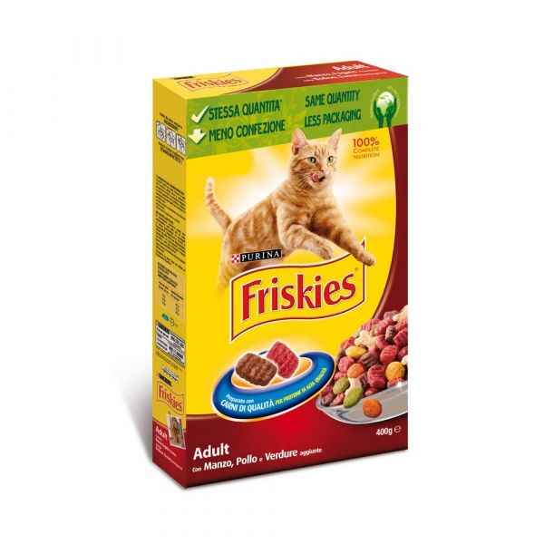 Friskies adult con manzo fegato verdure e carote secco gatto gr. 400