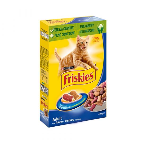 Friskies adult con tonno e verdure aggiunte secco gatto gr. 400