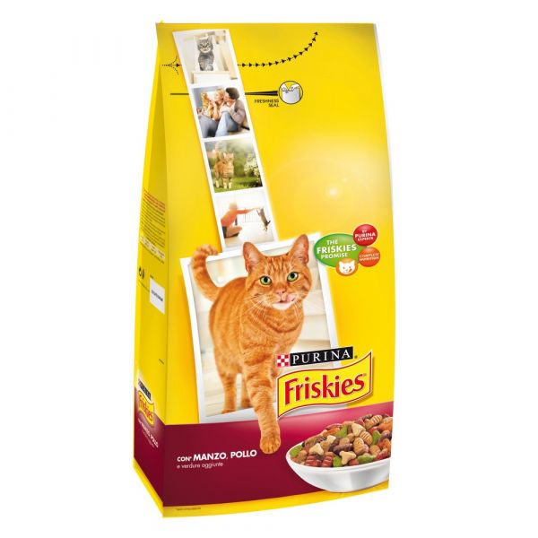 Friskies adult con manzo pollo e verdure secco gatto kg. 2