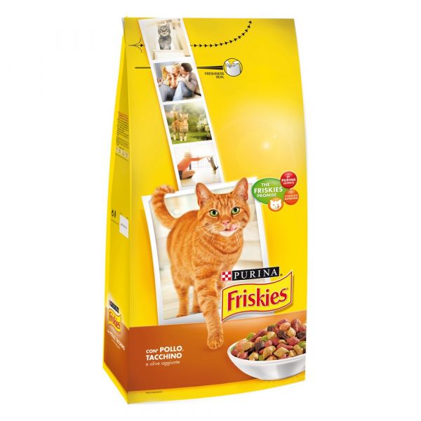 Friskies adult con pollo tacchino anatra e verdure secco gatto kg. 2