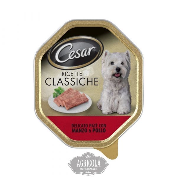 Cesar con manzo e pollo umido cane gr. 150