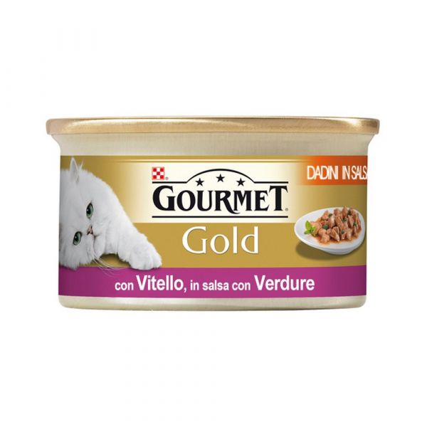 Gourmet gold dadini con vitello e verdure in salsa umido gatto gr. 85
