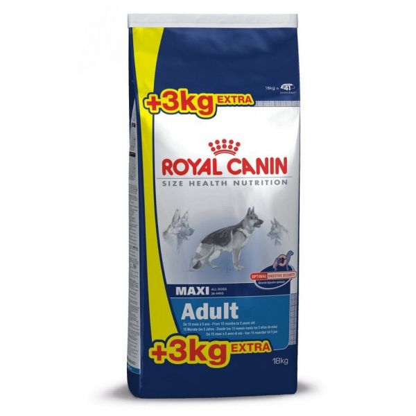 Royal canin maxi adult secco cane 18kg (15 + 3 omaggio)