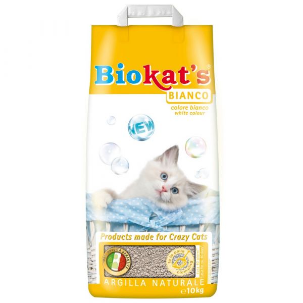 Lettiera per gatti biokat's bianco kg. 10