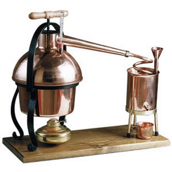 Distillatore in rame lusso con termometro lt.3