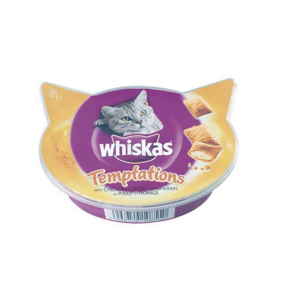 Whiskas temptations con pollo snack per gatti gr. 60