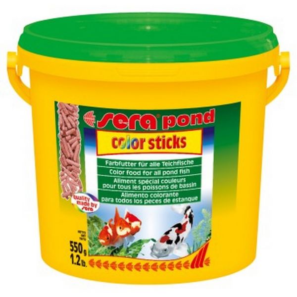 Mangime per pesci color sticks sera pond gr. 550