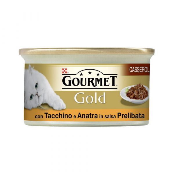 Gourmet gold doppio piacere con anatra e tacchino umido gatto gr. 85