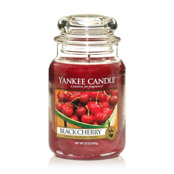 Giara profumata yankee candle black cherry grande