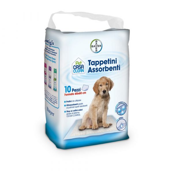 Tappetini assorbenti pet casa clean sano e bello pz. 10