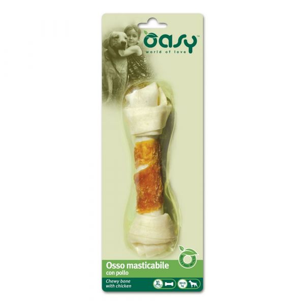 Oasy snack osso masticabile gusto pollo tg. xl gr. 90