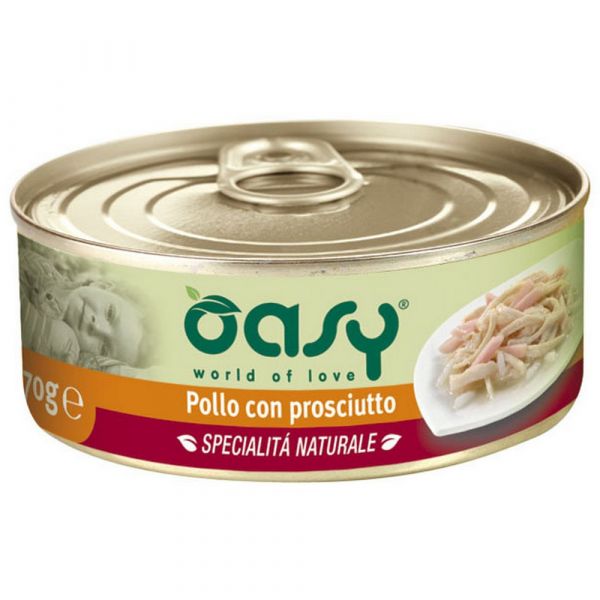 Oasy pollo e prosciutto di pollo umido gatto gr. 150
