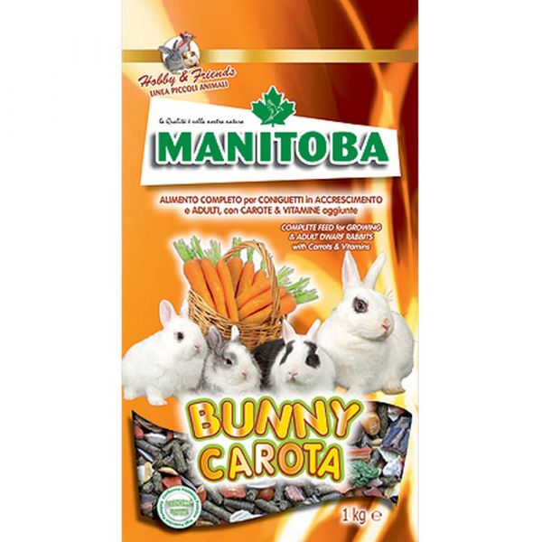 Mangime per coniglio bunny carota manitoba kg. 1