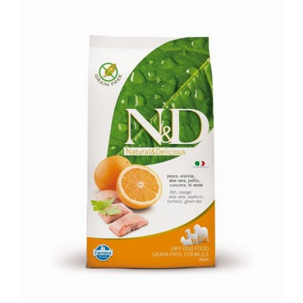 N & d grain free mini con pesce oceanico e arancia secco cane gr. 800