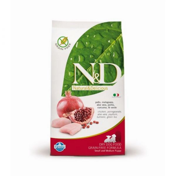 N & d prime puppy small & medium con pollo secco cane kg. 2,5