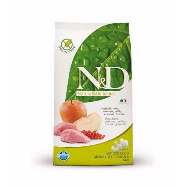 N & d grain free con cinghiale e mela secco cane kg. 2,5