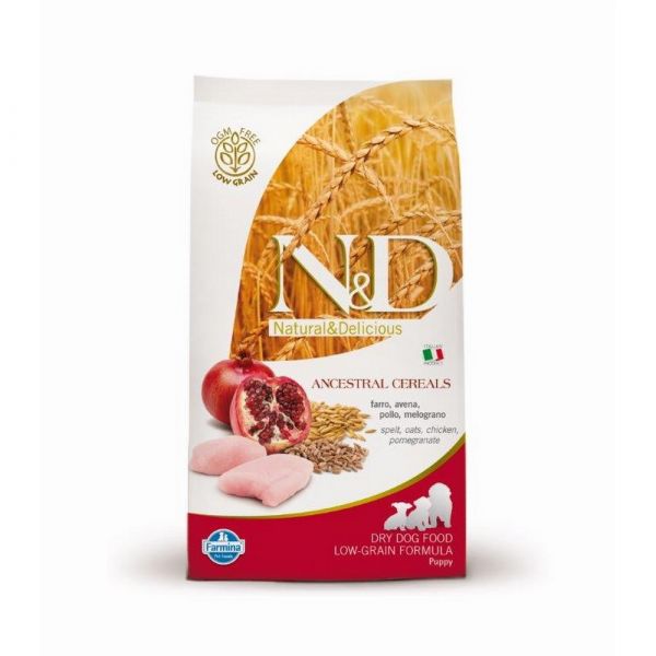 N & d low grain puppy con pollo e melograno secco cane kg. 2,5