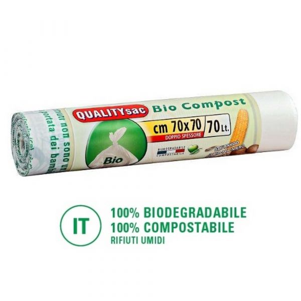 Sacchetti biodegradabili per compostaggio 70lt