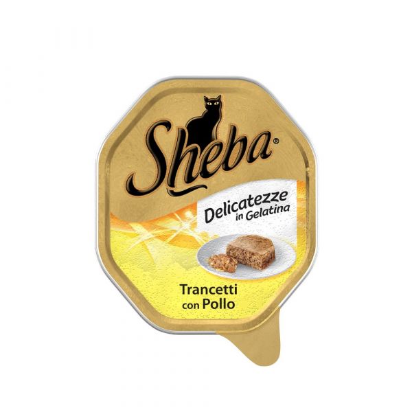 Sheba delicatezze in gelatina con trancetti di pollo 85gr