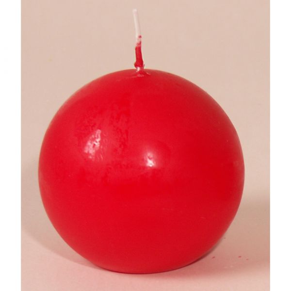 Candela sfera rosso
