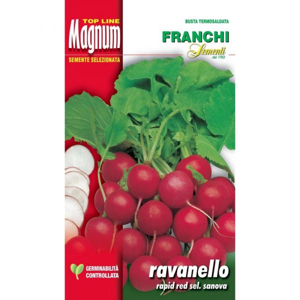 Semente magnum ravanello rapid red selezione sanova