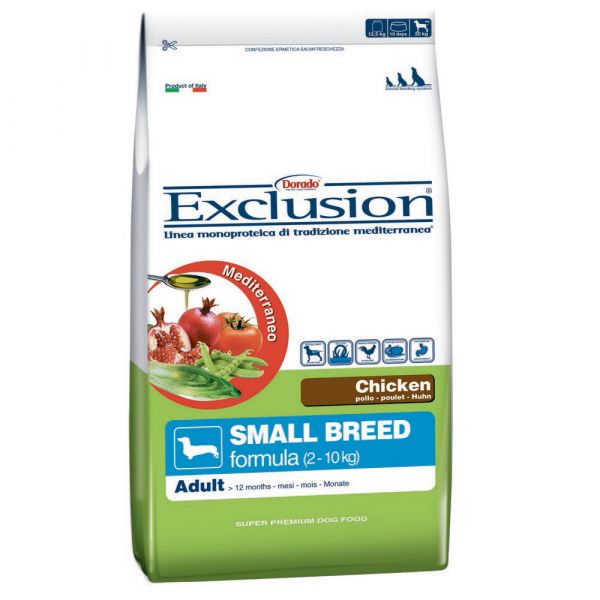 Exclusion dog small breed pollo 2kg