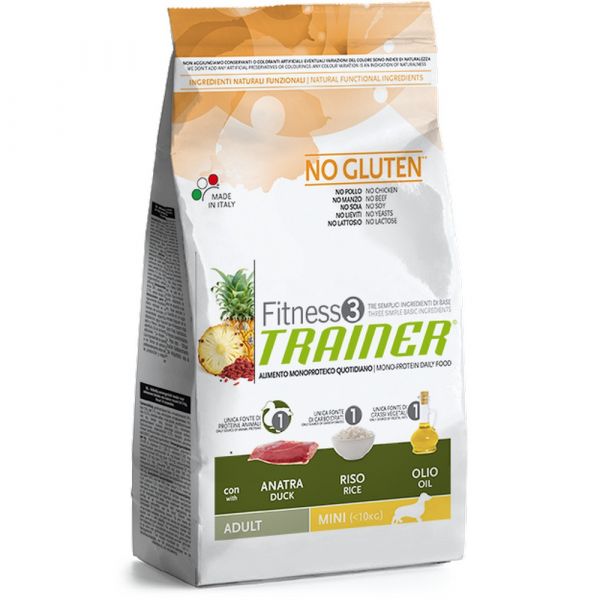 Trainer fitness 3 no gluten mini con anatra riso e olio 2kg