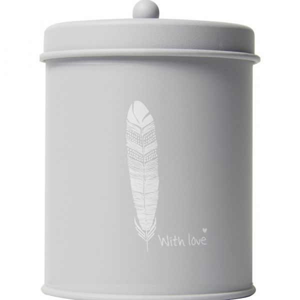 Barattolo in latta per cera scentcrush piuma
