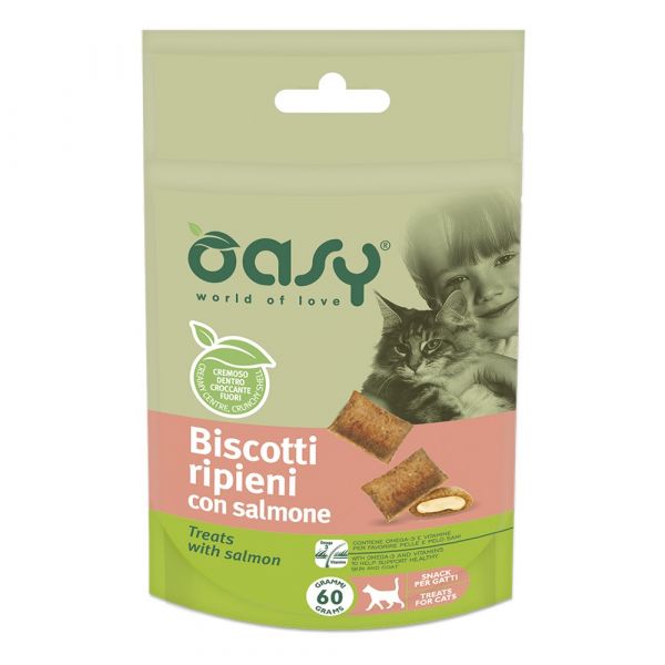 Biscotti ripieni oasy al salmone 60gr