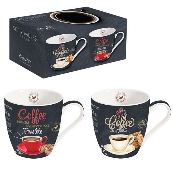 Confezione 2 mug in scatola regalo