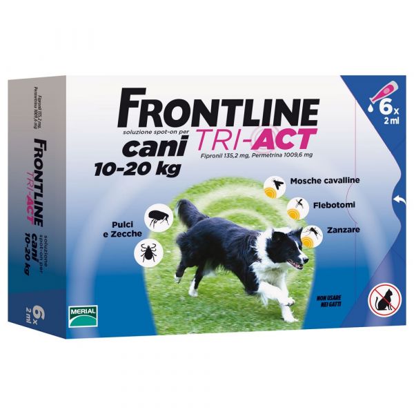 Frontline tri-act per cani 10-20kg 6 pipette