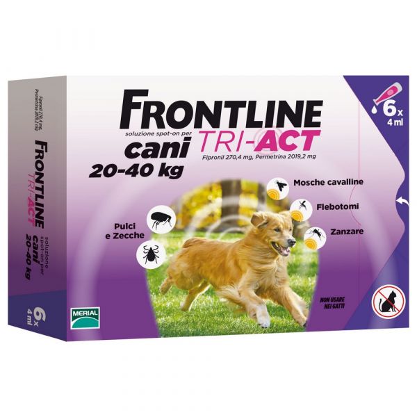 Frontline tri-act per cani 20-40kg 6 pipette
