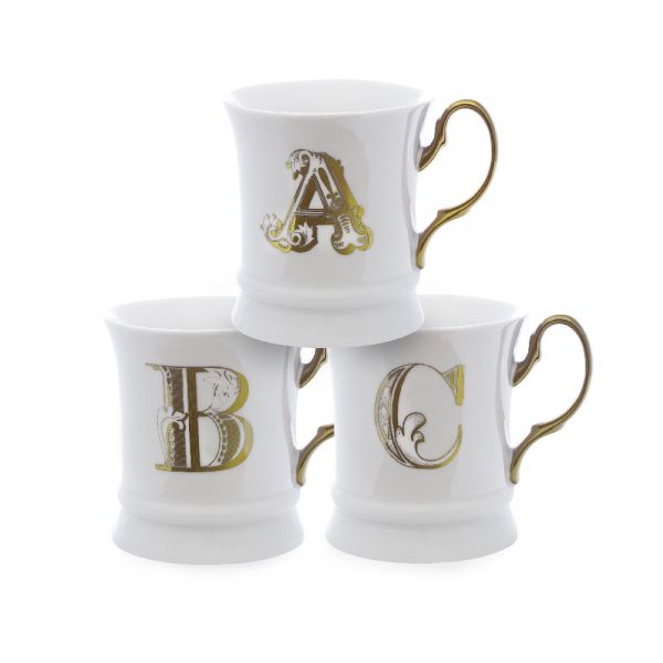 Letter mug gold a