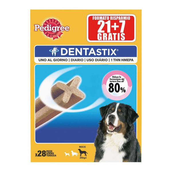 Pedigree snack per cani dentastix maxi pz. 21+7