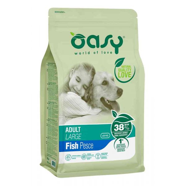 Oasy dry dog adult lg pesce kg.12 
