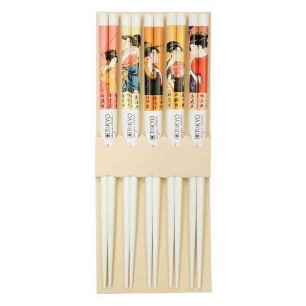 Chopstick giftbox geisha white