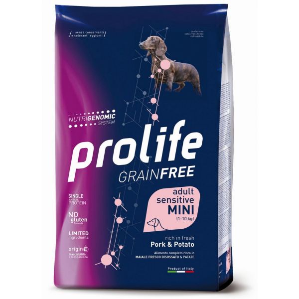 Dog grainfree sensitive ad maiale e patate mini 2 kg
