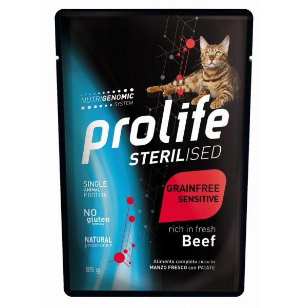 Prolife Cat Sterilised adult beef 85 g