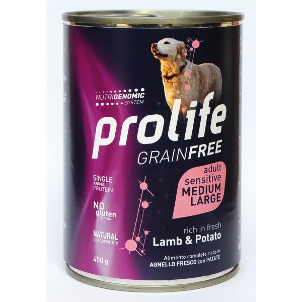 Dog grainfree ad agnello e patate m/l 400 g