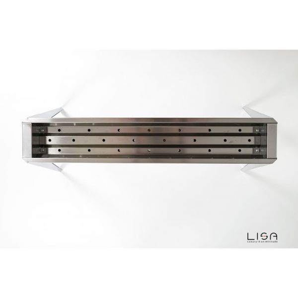 Canalina Cuoci Arrosticini in Acciaio Inox con braciere Miami Grill 80+40 cm