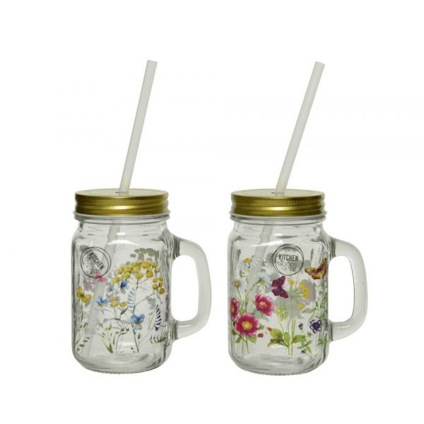 Drinking-jar-glass-flower-dec-10-cm