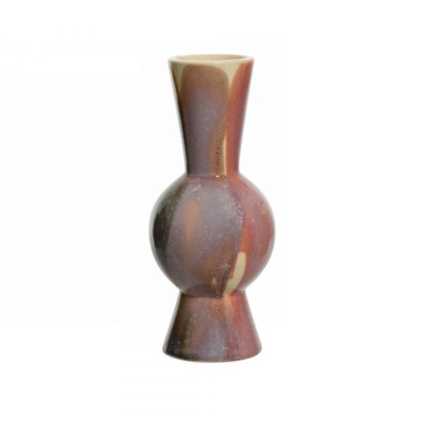Vase stoneware irregular mult