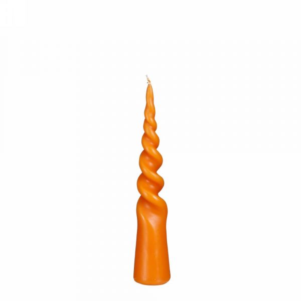 Twist cone candle orange