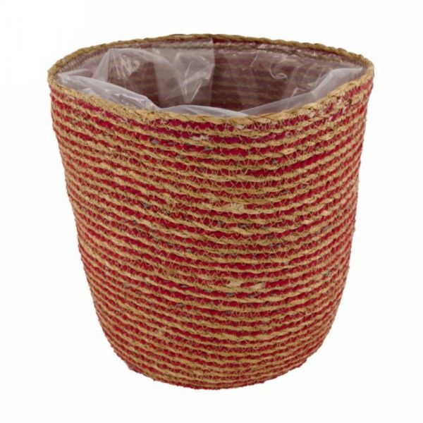 Basket seagrass with plastic
