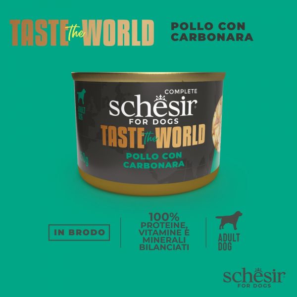 Schesir taste the world pollo/carbonara 150 gr.